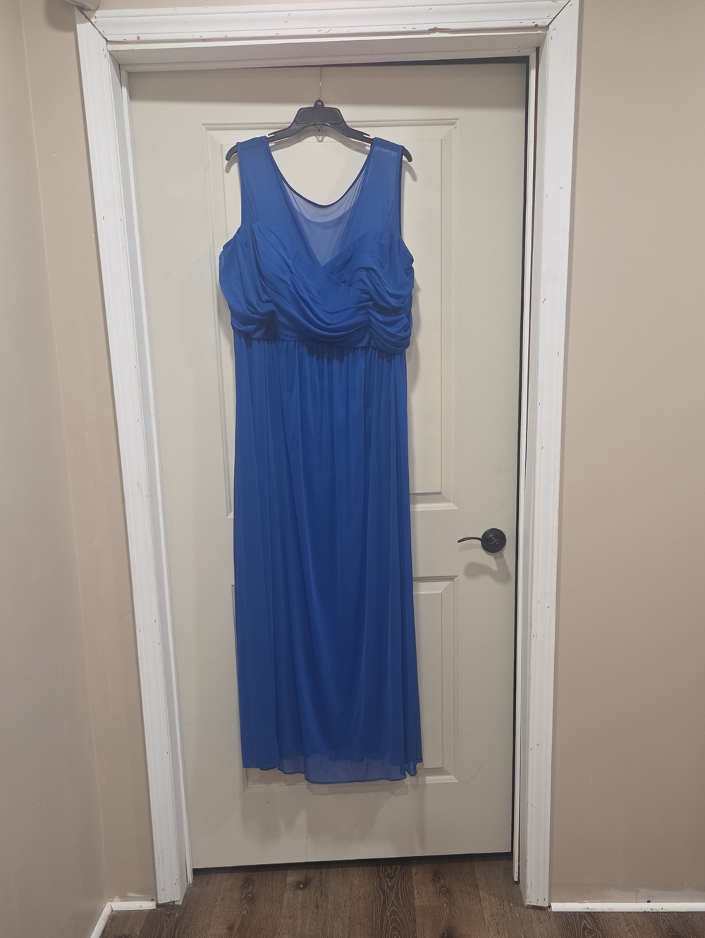 Royal Blue Chiffon Maxi Dress